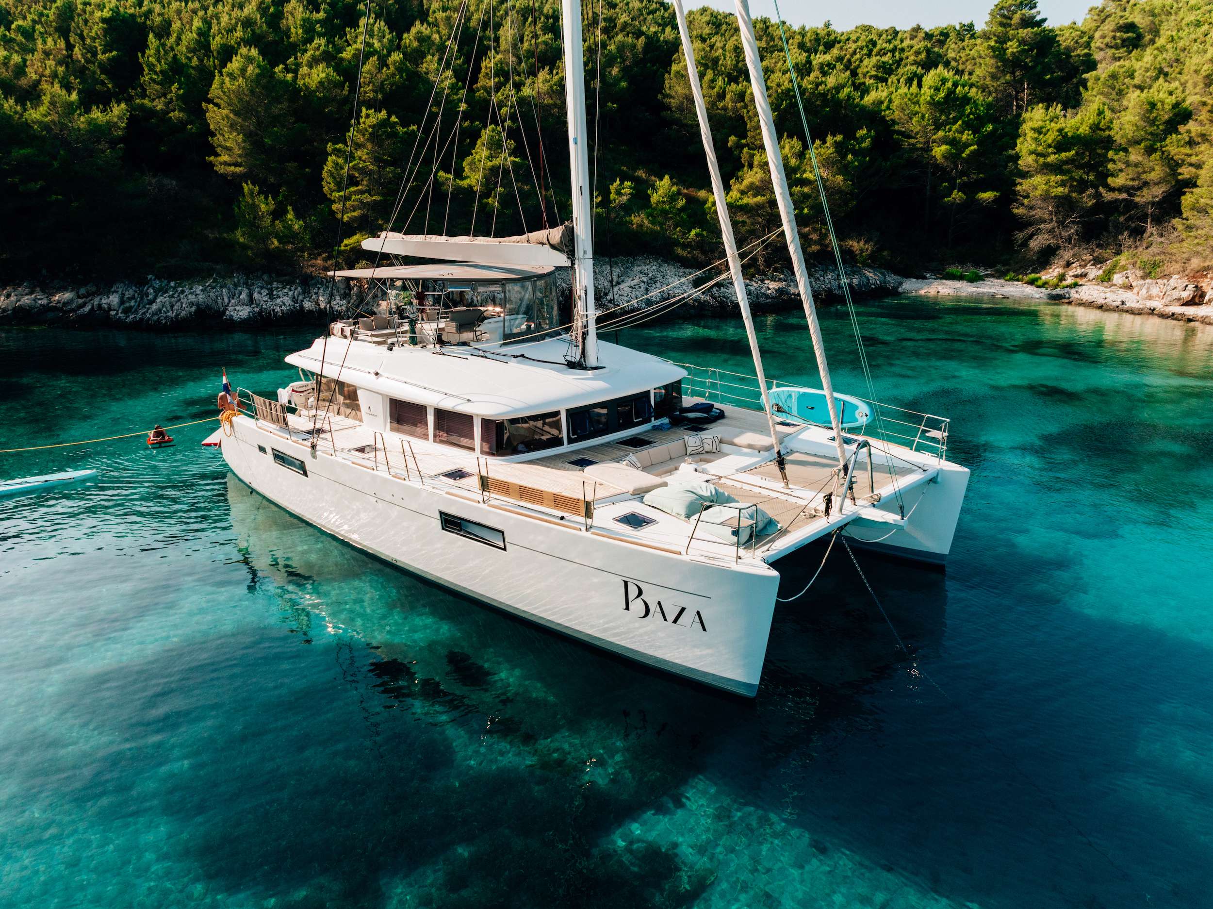 Baza Crewed Lagoon 560 Catamaran Charter Sailing Croatia