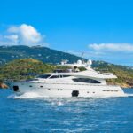 Indulge II Crewed Ferretti 90 Motoryacht Charters Cruising the Caribbean