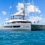 Hourglass Crewed Samana 59 Catamaran Charter Sailing the BVI