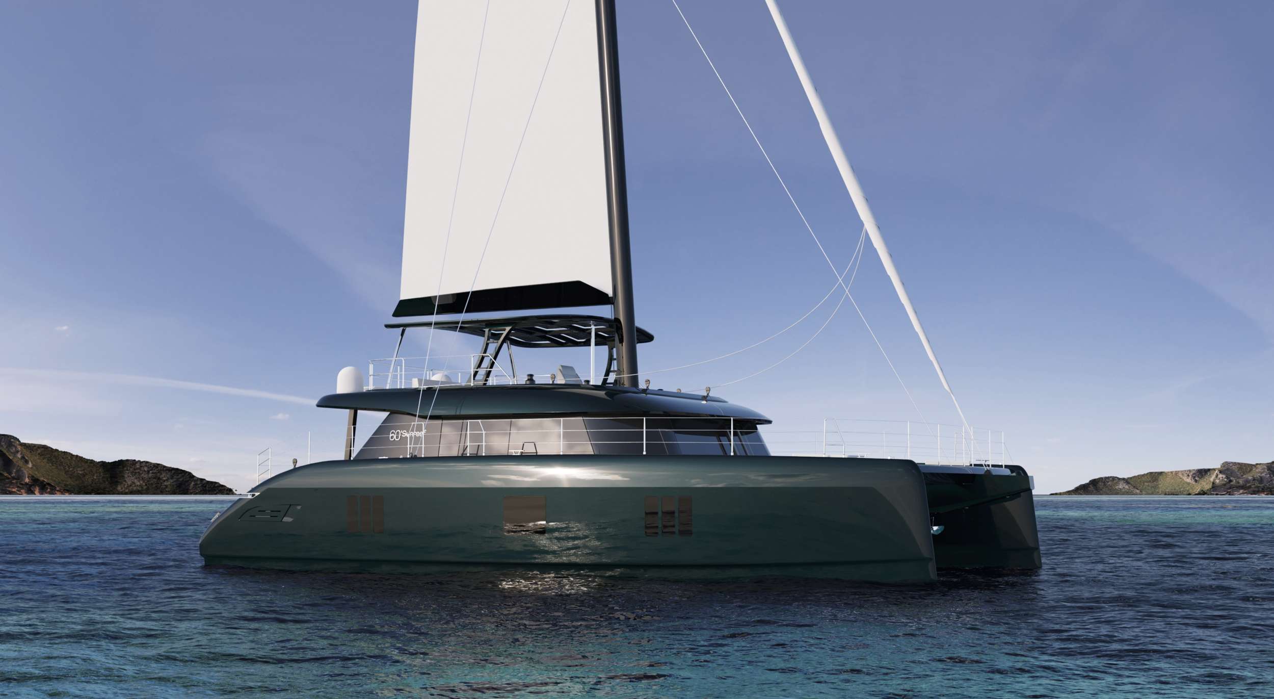 Everlong Crewed Sunreef 60 Catamaran Charter Sailing the BVI
