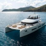 Siete Mares Crewed Lagoon Seventy 8 Powercat Charters Cruising the BVI