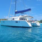 Neon Moon Crewed Lagoon 450 Catamaran Charters Sailing the BVI