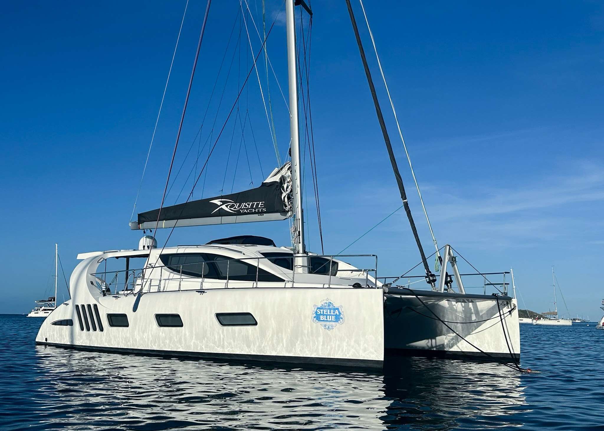 Stella Blue Crewed Xquisite X5 Catamaran Charters Sailing the USVI