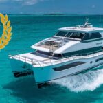 Omakase Crewed Horizon PC 68 Powercat Charters Cruising the BVI