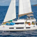 Walk'n on Sunshine Crewed Dufour 48 Catamaran Charters Sailing St. Thomas