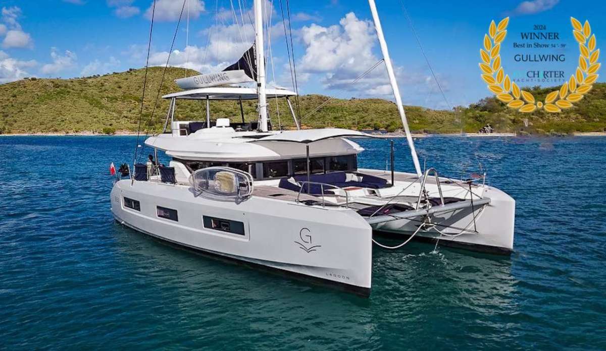 Gullwing Crewed Lagoon 55 Catamaran Charters Sailing the BVI