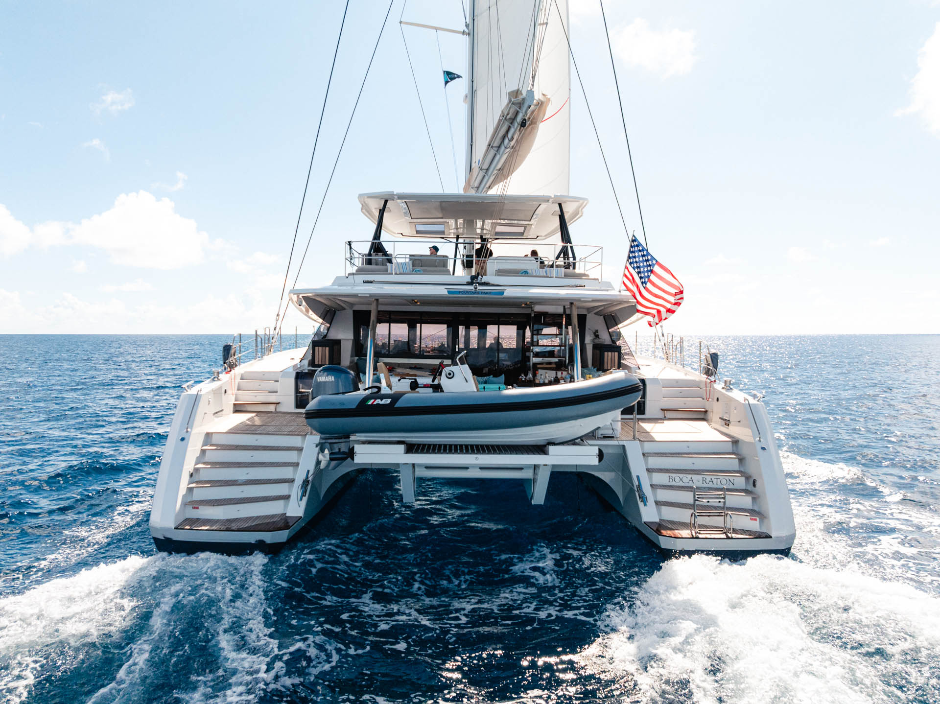 Bliss Luxury Crewed Catamaran View from Behind