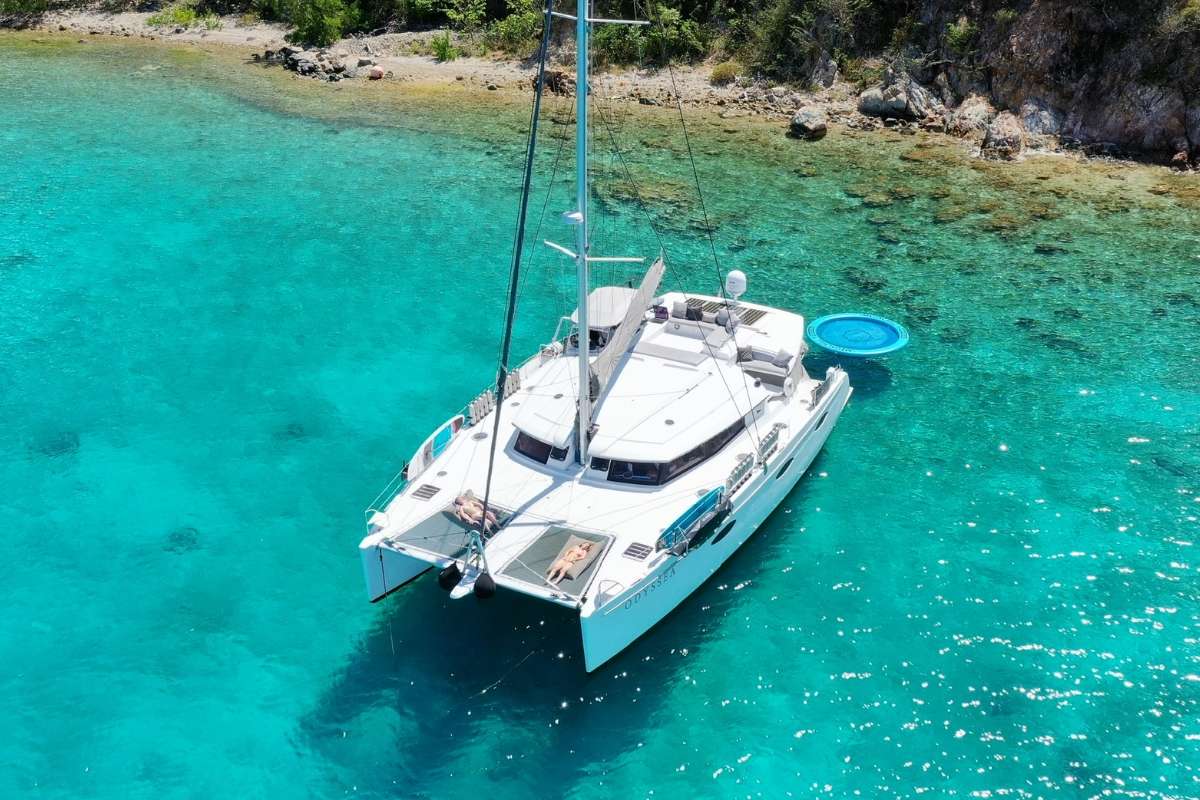 Odyssea Crewed Fountaine Pajot 58 Catamaran Charters Sailing the BVI