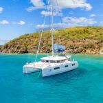 Oceans 8 Crewed Lagoon 46 Catamaran Charter Sailing the BVI.