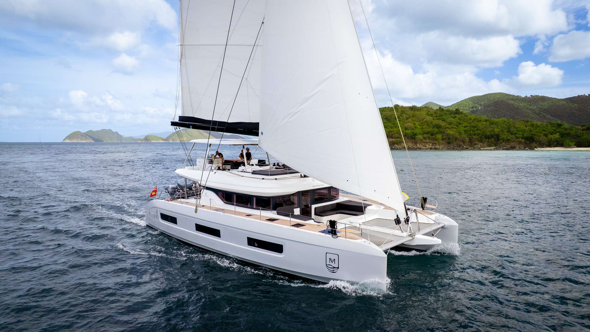 Minted One Crewed Lagoon 60 Catamaran Charter Sailing the BVI