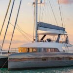 Odyssey Crewed Lagoon Seventy 7 Catamaran Charter Sailing the Bahamas.