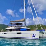 A3 Crewed Lagoon 560 Catamaran Charter Sailing the BVI.