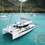Sea Dog crewed Leopard 50 catamaran charters Sailng the BVI.