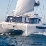 Livin Crewed Leopard 50 Catamaran Charter Sailing the BVI.