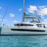 Chillin' Hut Crewed Bali 5.4 Catamaran Charters Sailing the US Virgin Islands.