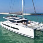 The Big LeBoatski Crewed Aura 51 Catamaran Charters Sailing Belize.