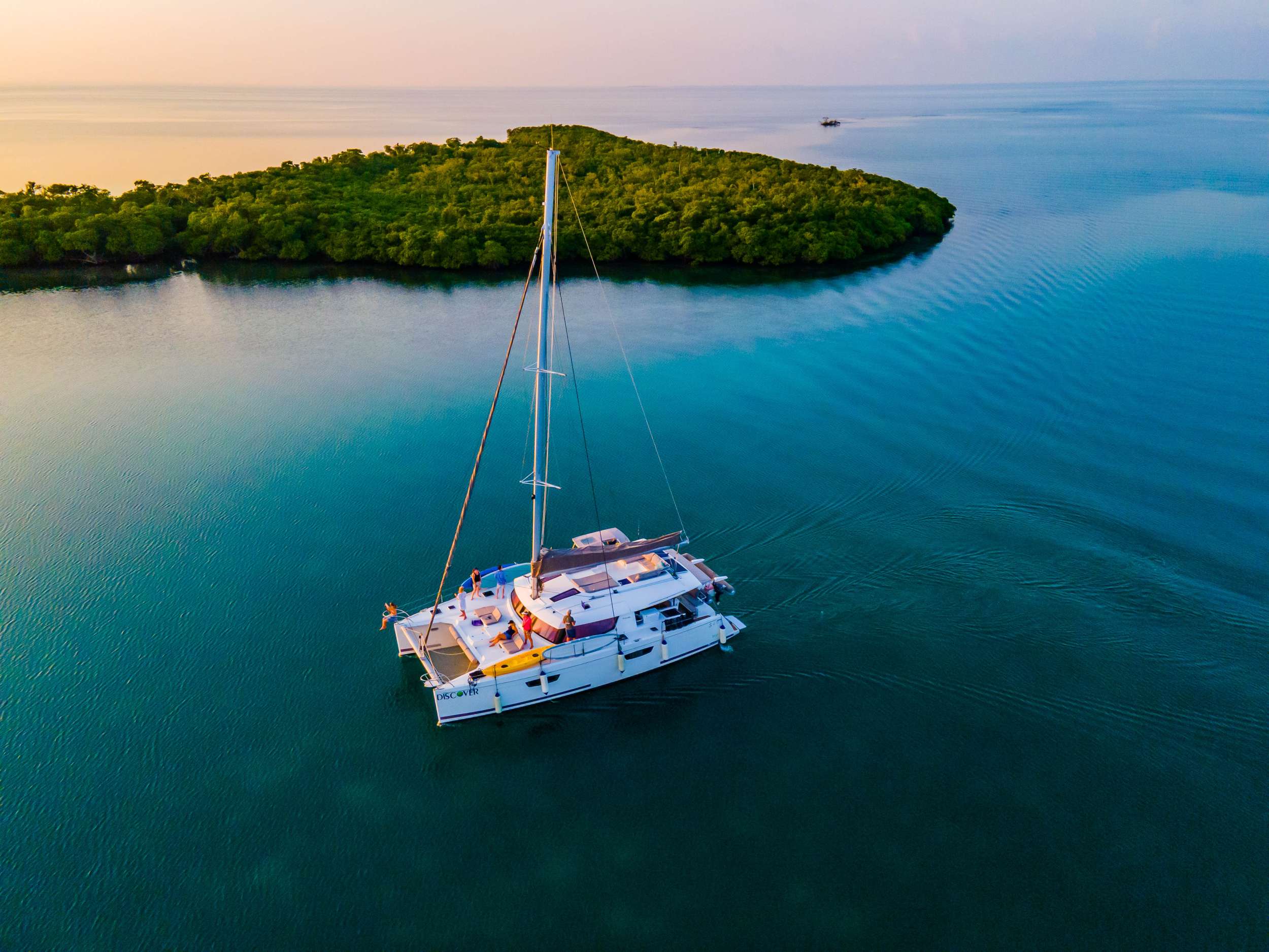 Discover Crewed Saba 50 Catamaran Charter Sailing Belize.