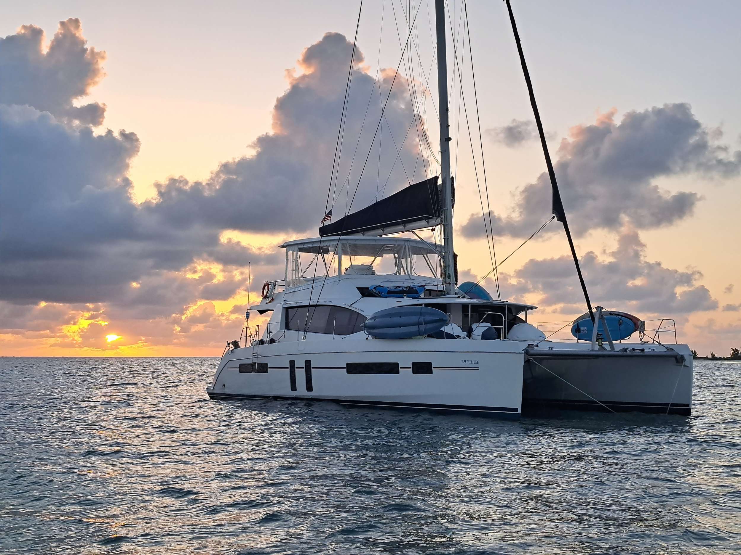 Laurel Lee Crewed Leopard 58 Catamaran Charter Sailing the BVI.