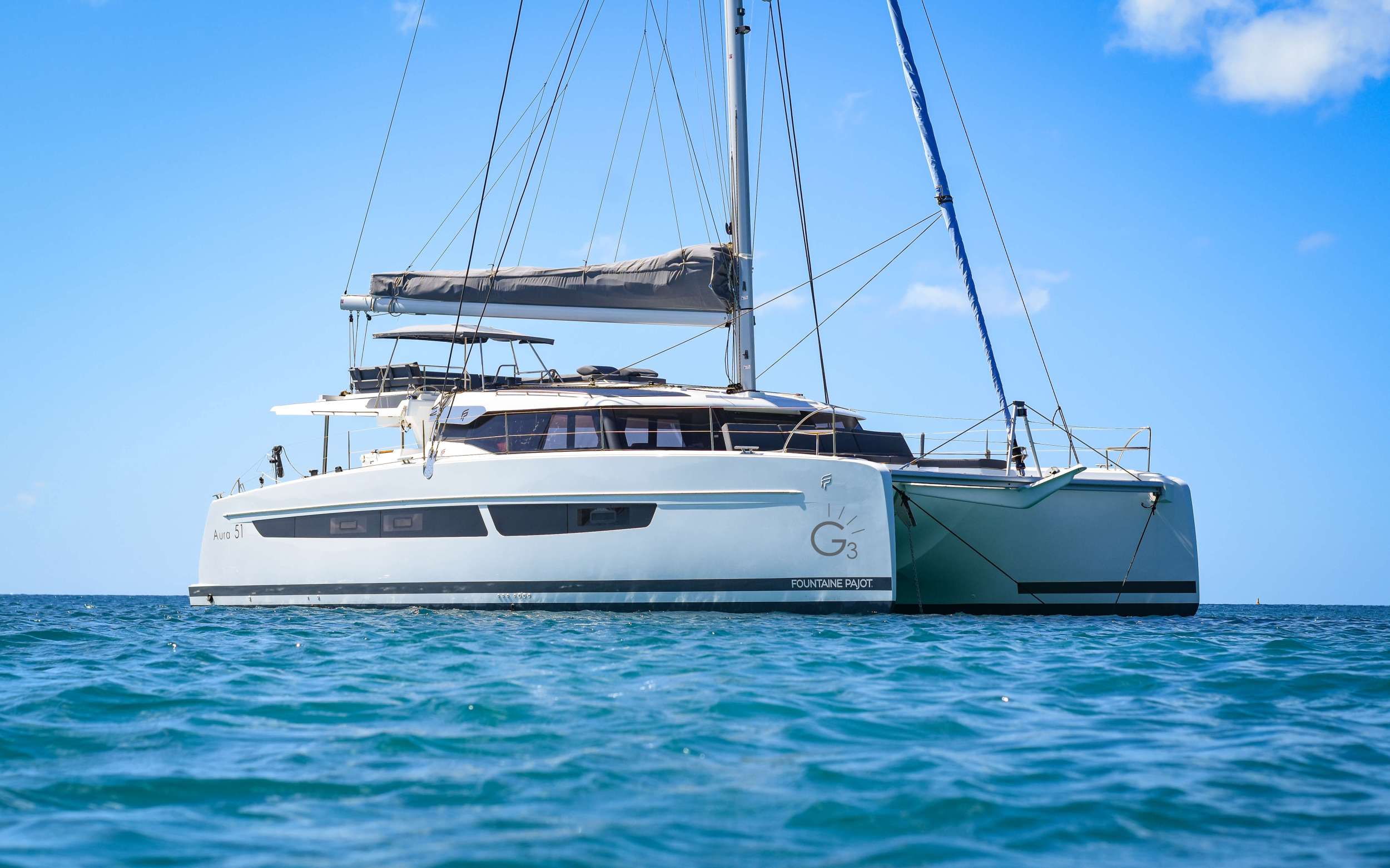G3 Crewed Fountaine Pajot Aura 51 Catamaran Discount Sailing the BVI.