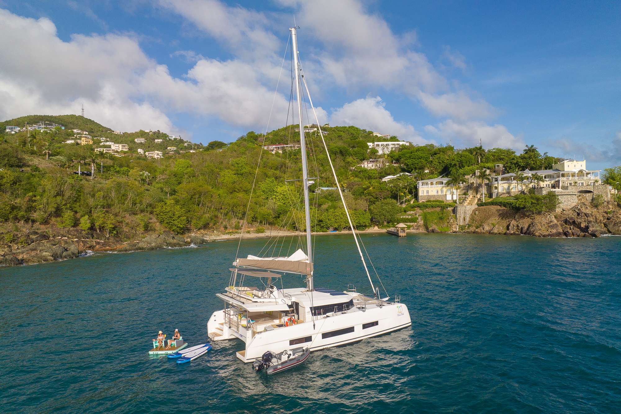 Pura Vida Crewed Dufour 48 Catamaran Discount Sailing the BVI