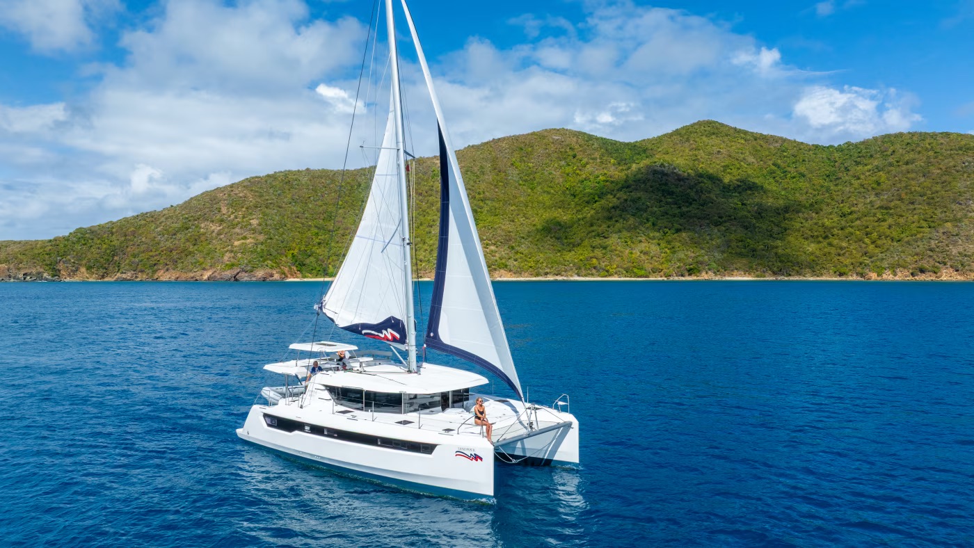 Moorings Crewed 4600 Catamaran Charter Sailing Belize