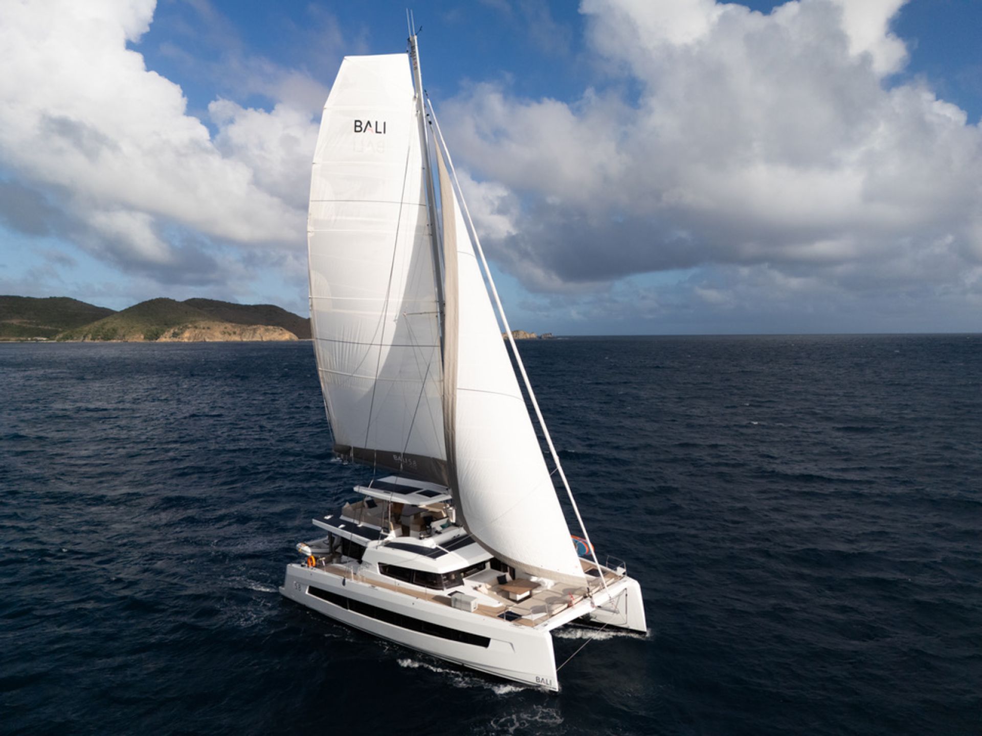 Dream On Crewed Bali 5.8 Catamaran Charter Sailing the BVI