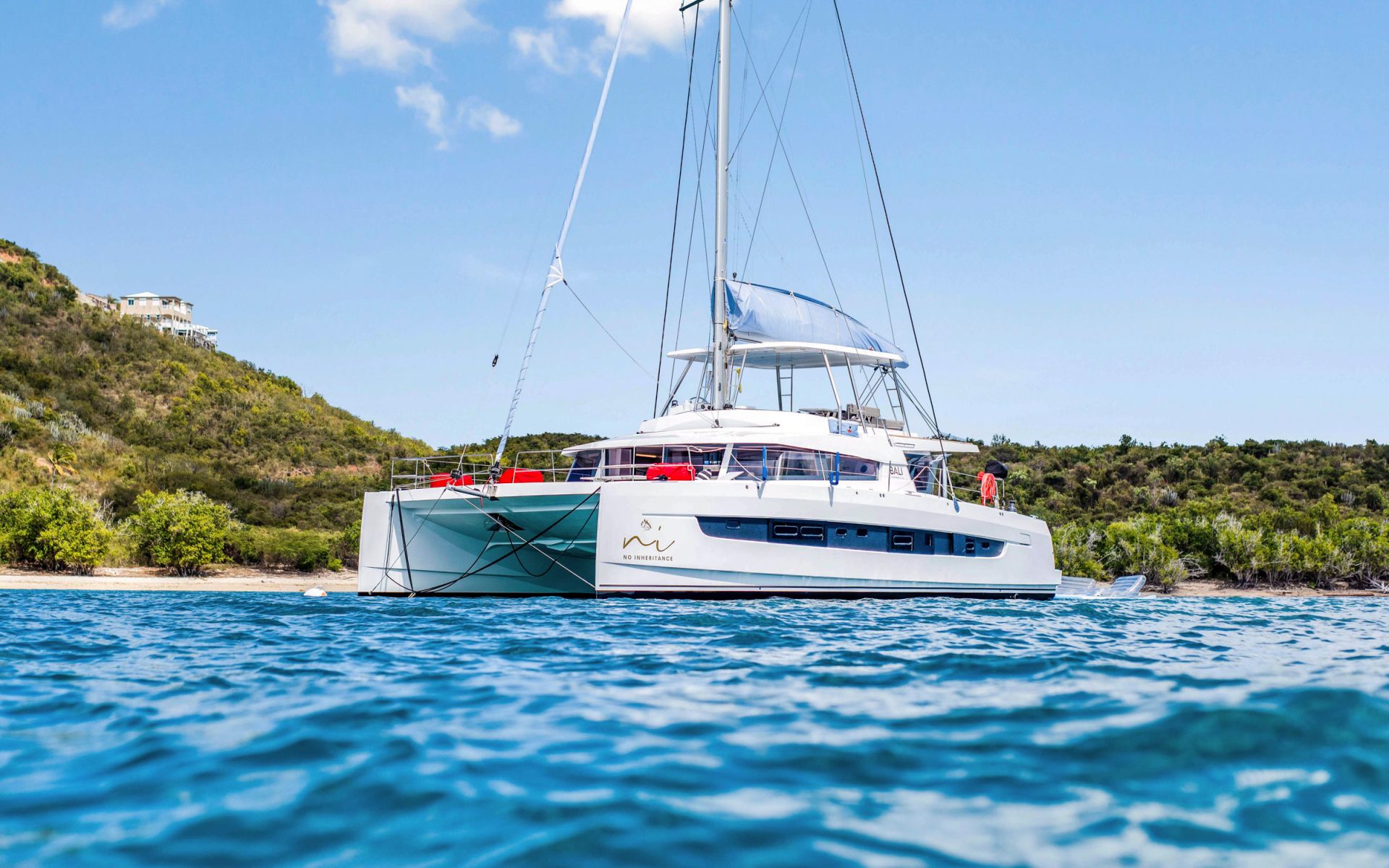 No Inheritance Crewed Bali 5.4 Catamaran Charters for 10 guests Sailing the BVI